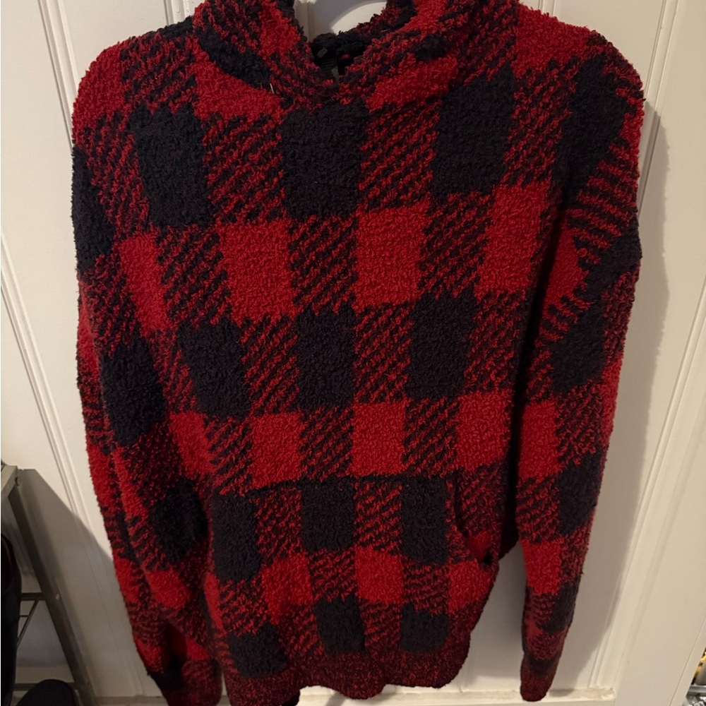 Red and Black Checkered Hoodie